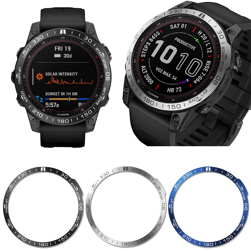 For Garmin Fenix 7 Sporty Scale Design Stainless Steel Watch Bezel Protective Ring