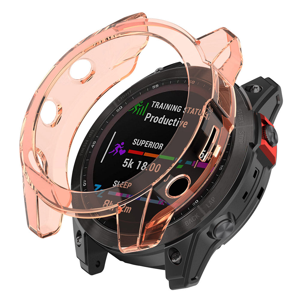 For Garmin Epix Gen2 Anti-fall Anti-scratch Transparent Watch Case Durable TPU Protective Cover