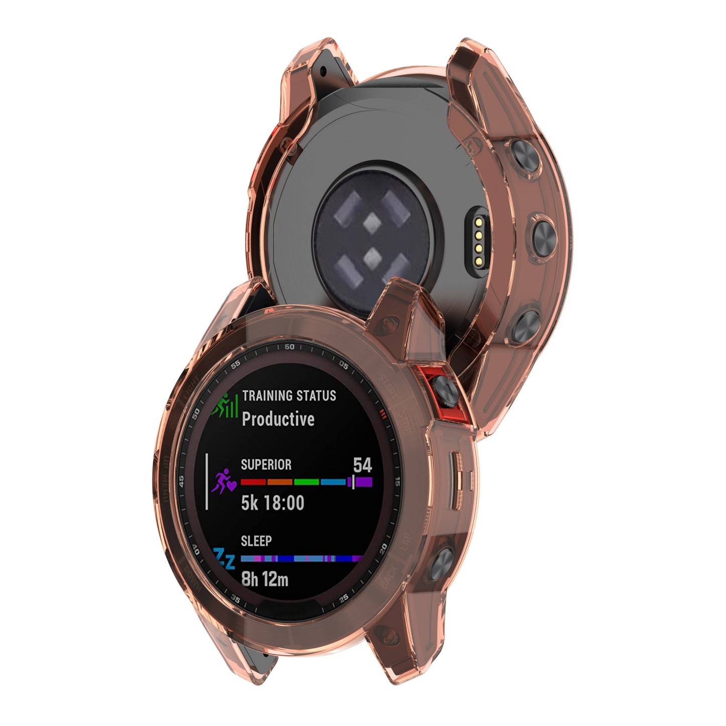 For Garmin Epix Gen2 Anti-fall Anti-scratch Transparent Watch Case Durable TPU Protective Cover