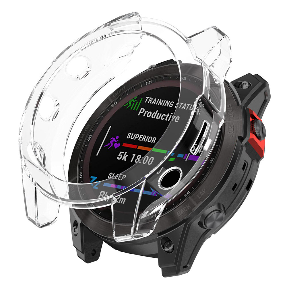 For Garmin Epix Gen2 Anti-fall Anti-scratch Transparent Watch Case Durable TPU Protective Cover