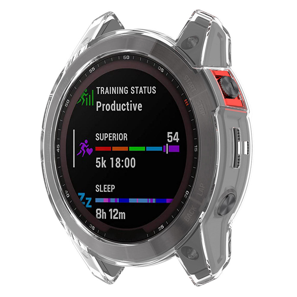 For Garmin Epix Gen2 Anti-fall Anti-scratch Transparent Watch Case Durable TPU Protective Cover