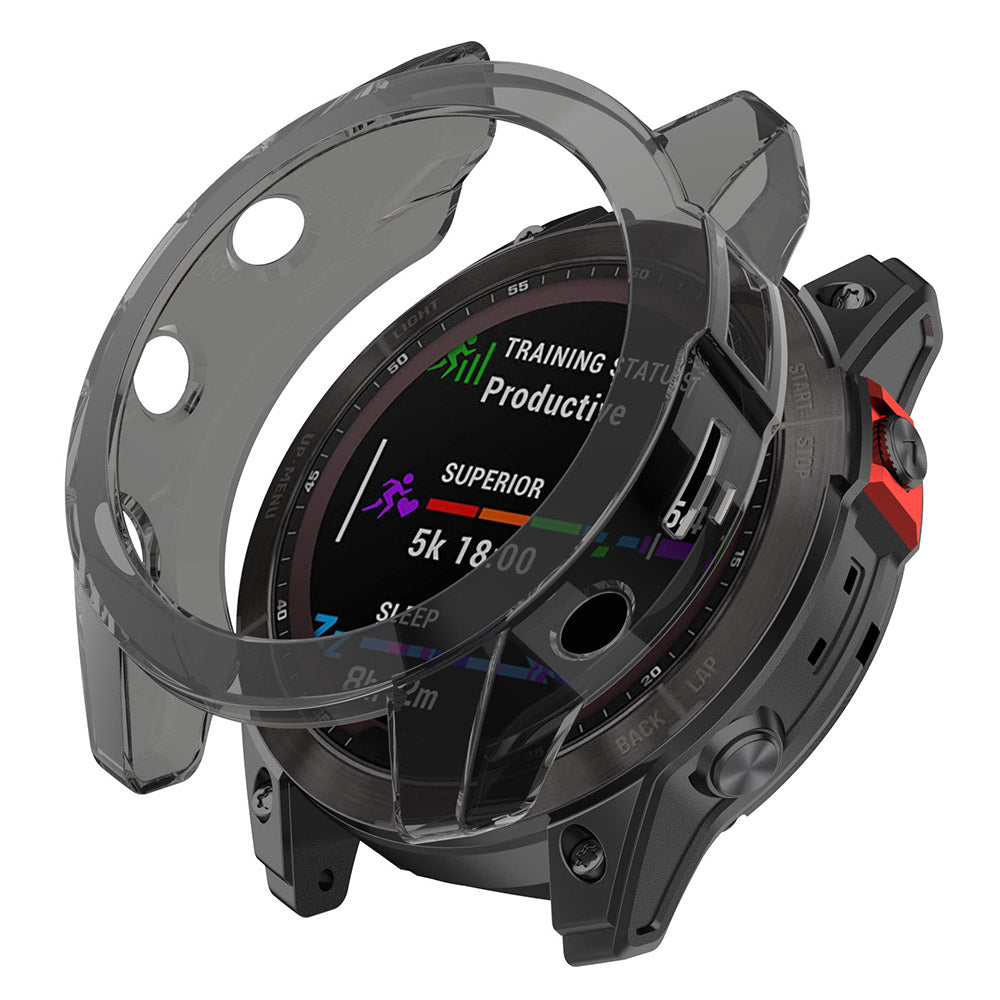 For Garmin Epix Gen2 Anti-fall Anti-scratch Transparent Watch Case Durable TPU Protective Cover