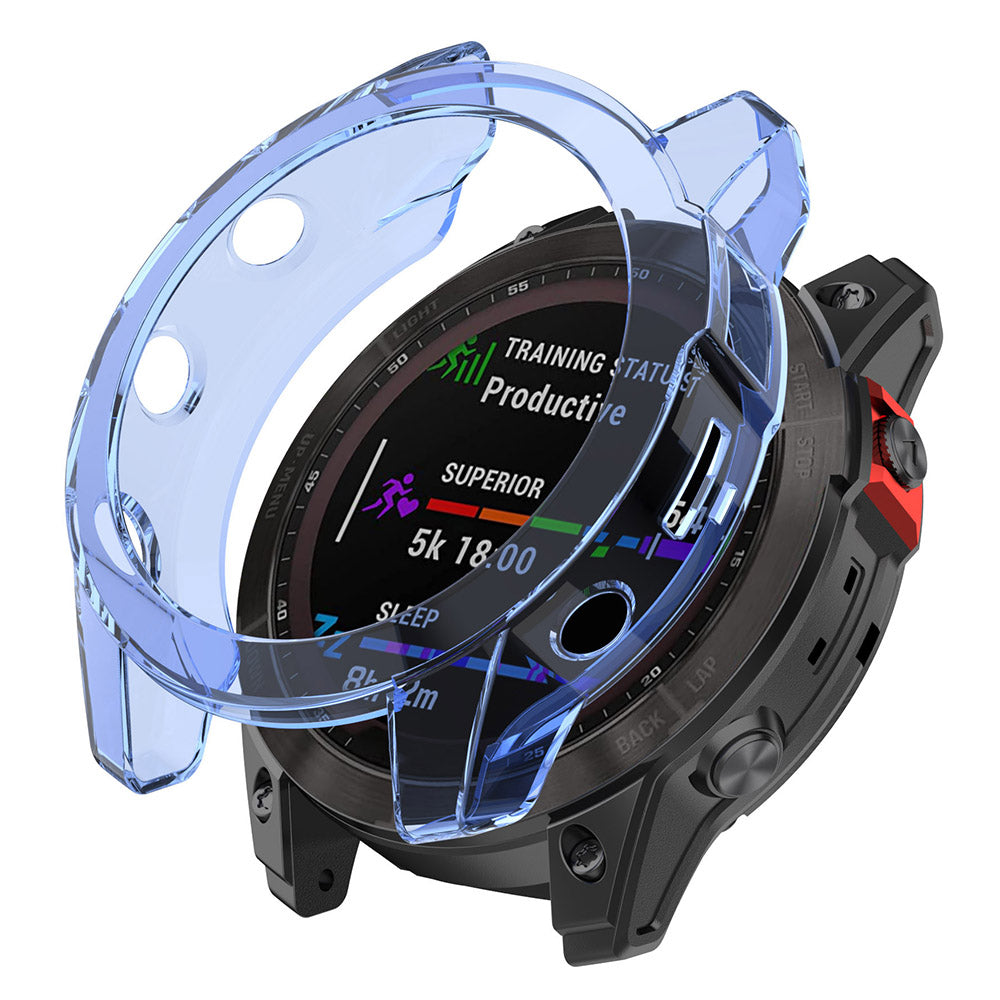 For Garmin Epix Gen2 Anti-fall Anti-scratch Transparent Watch Case Durable TPU Protective Cover