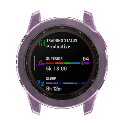 For Garmin Epix Gen2 Anti-fall Anti-scratch Transparent Watch Case Durable TPU Protective Cover