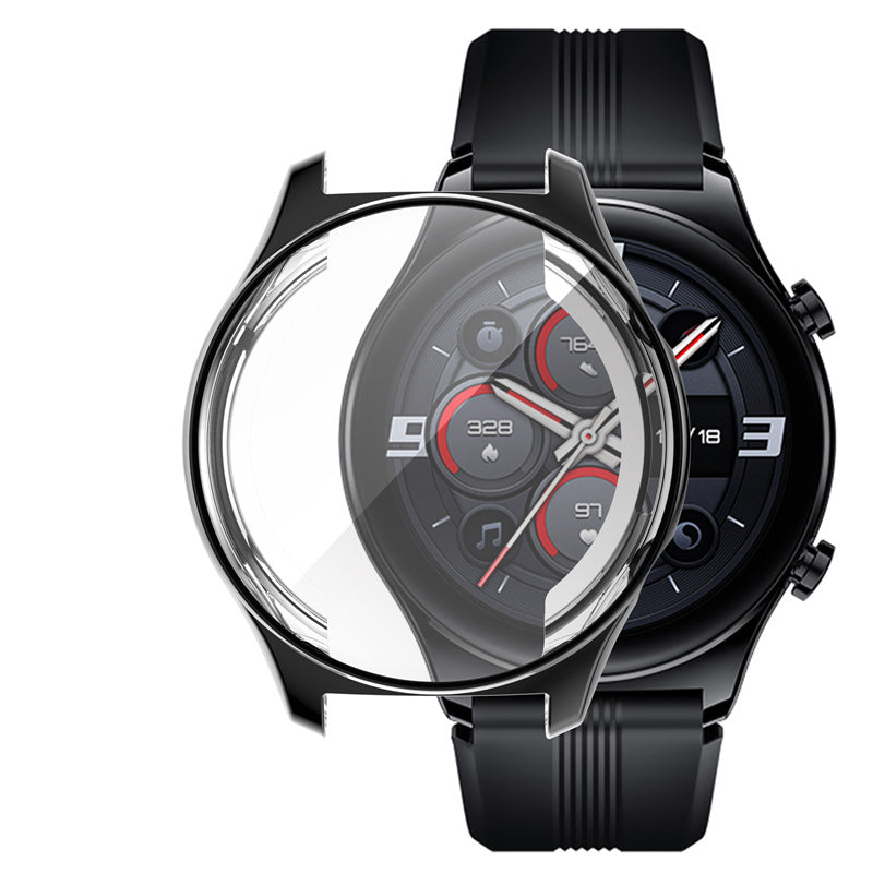 For Honor Watch GS3 Electroplating TPU Watch Protective Frame Full Coverage Anti-drop Case