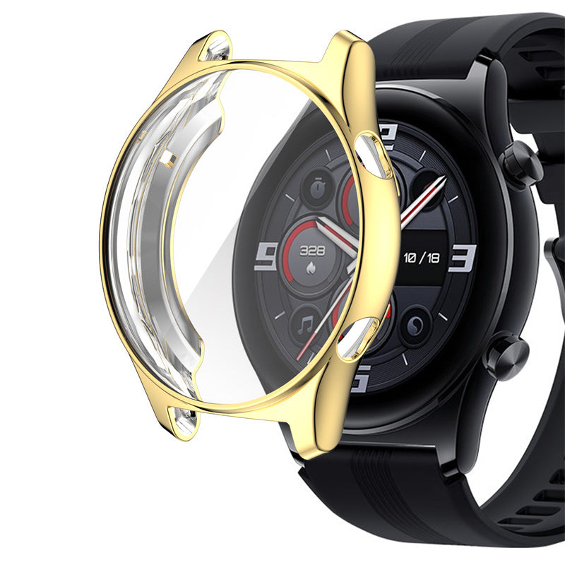 For Honor Watch GS3 Electroplating TPU Watch Protective Frame Full Coverage Anti-drop Case