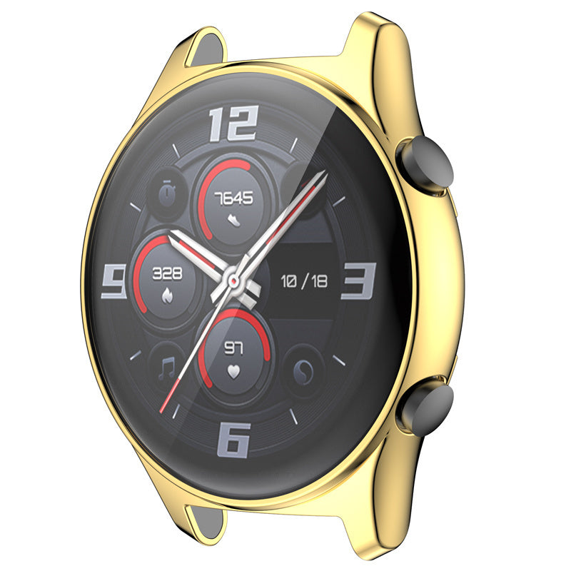 For Honor Watch GS3 Electroplating TPU Watch Protective Frame Full Coverage Anti-drop Case