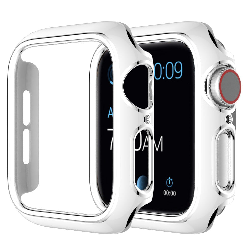 For Apple Watch Series 4 / 5 / 6 44mm / SE 44mm / SE (2022) 44mm Stylish Dual Color Watch Case PC Electroplating Anti-scratch Half Protective Cover