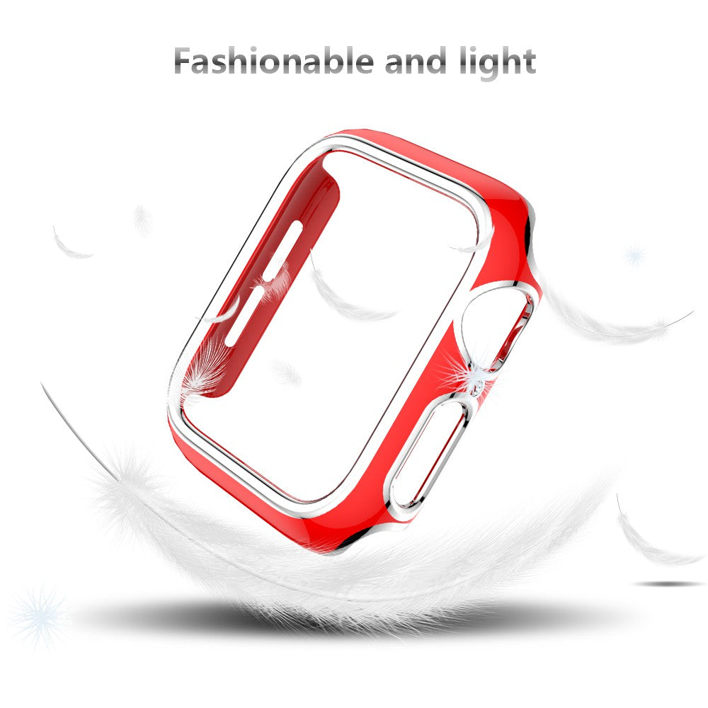 For Apple Watch Series 4 / 5 / 6 44mm / SE 44mm / SE (2022) 44mm Stylish Dual Color Watch Case PC Electroplating Anti-scratch Half Protective Cover