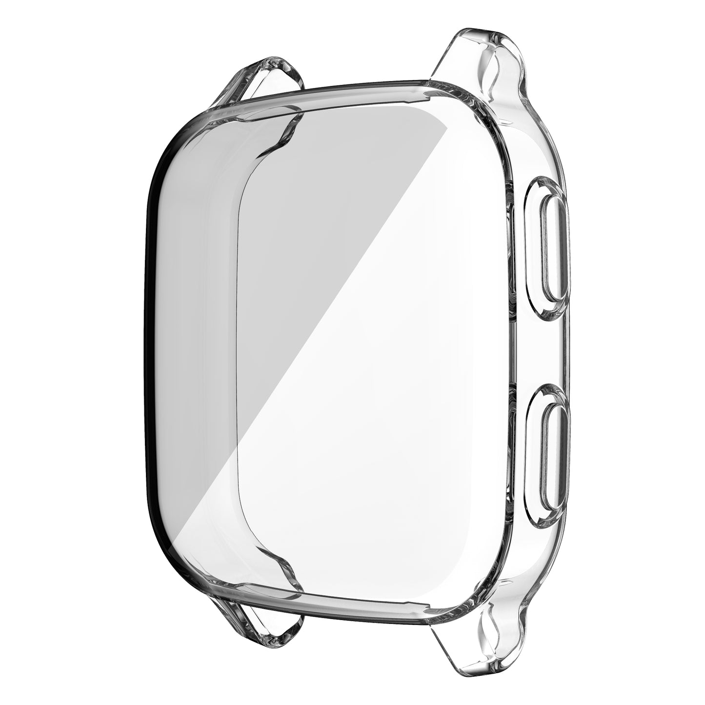 For Garmin Venu Sq Soft TPU Electroplated Frame Watch Case Full Protection Screen Protector Cover