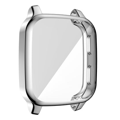 For Garmin Venu Sq Soft TPU Electroplated Frame Watch Case Full Protection Screen Protector Cover