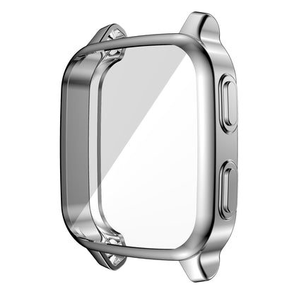 For Garmin Venu Sq Soft TPU Electroplated Frame Watch Case Full Protection Screen Protector Cover