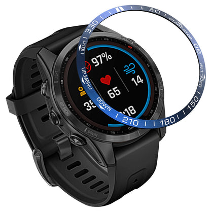 For Garmin Fenix 7S Anti-scratch Metal Watch Bezel Ring Protection Ring