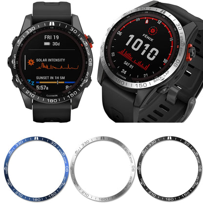 For Garmin Fenix 7S Anti-scratch Metal Watch Bezel Ring Protection Ring