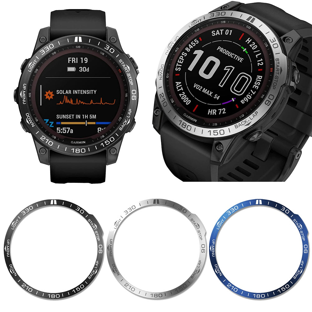 For Garmin Fenix 7X Dial Metal Anti-scratch Bezel Ring Watch Protection Ring