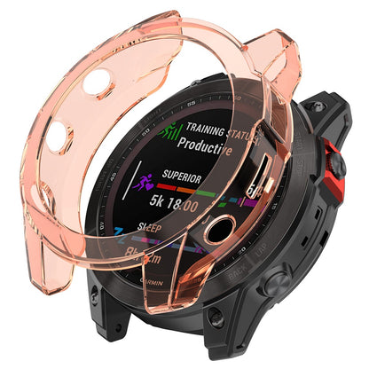 For Garmin Fenix 7 Watch Case Anti-scratch Transparent Soft TPU Protective Cover