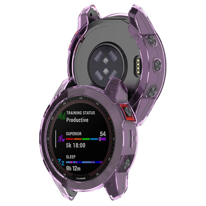 For Garmin Fenix 7 Watch Case Anti-scratch Transparent Soft TPU Protective Cover