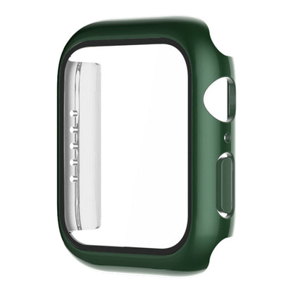 For Apple Watch Series 7 45mm / Series 8 45mm Tempered Glass Film Watch Case Dustproof Button Cover Electroplating PC Shell