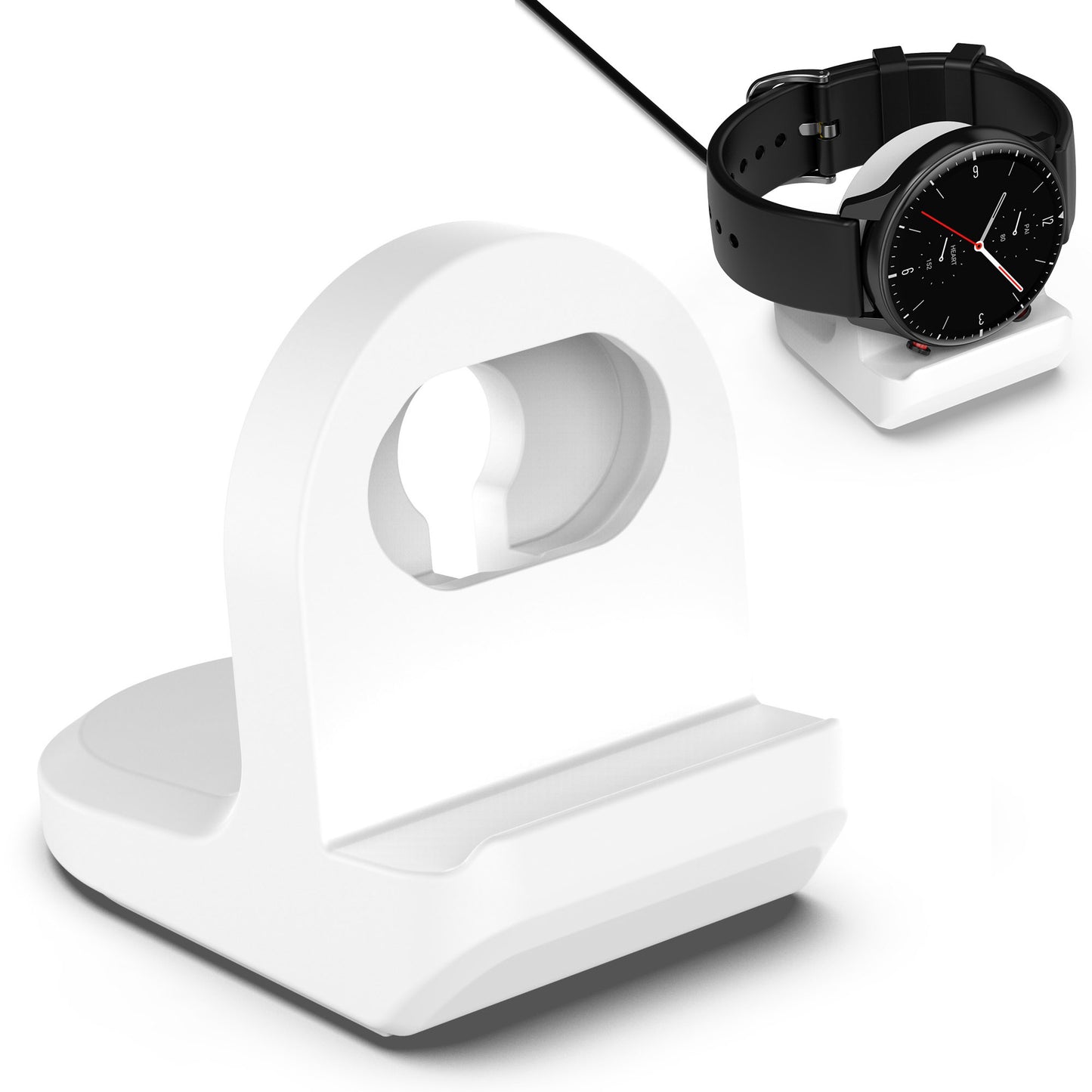 For Huami Amazfit T-Rex 2 / GTS3 / GTR2 / Bip U Smart Watch Charger Holder Silicone Charging Stand Base