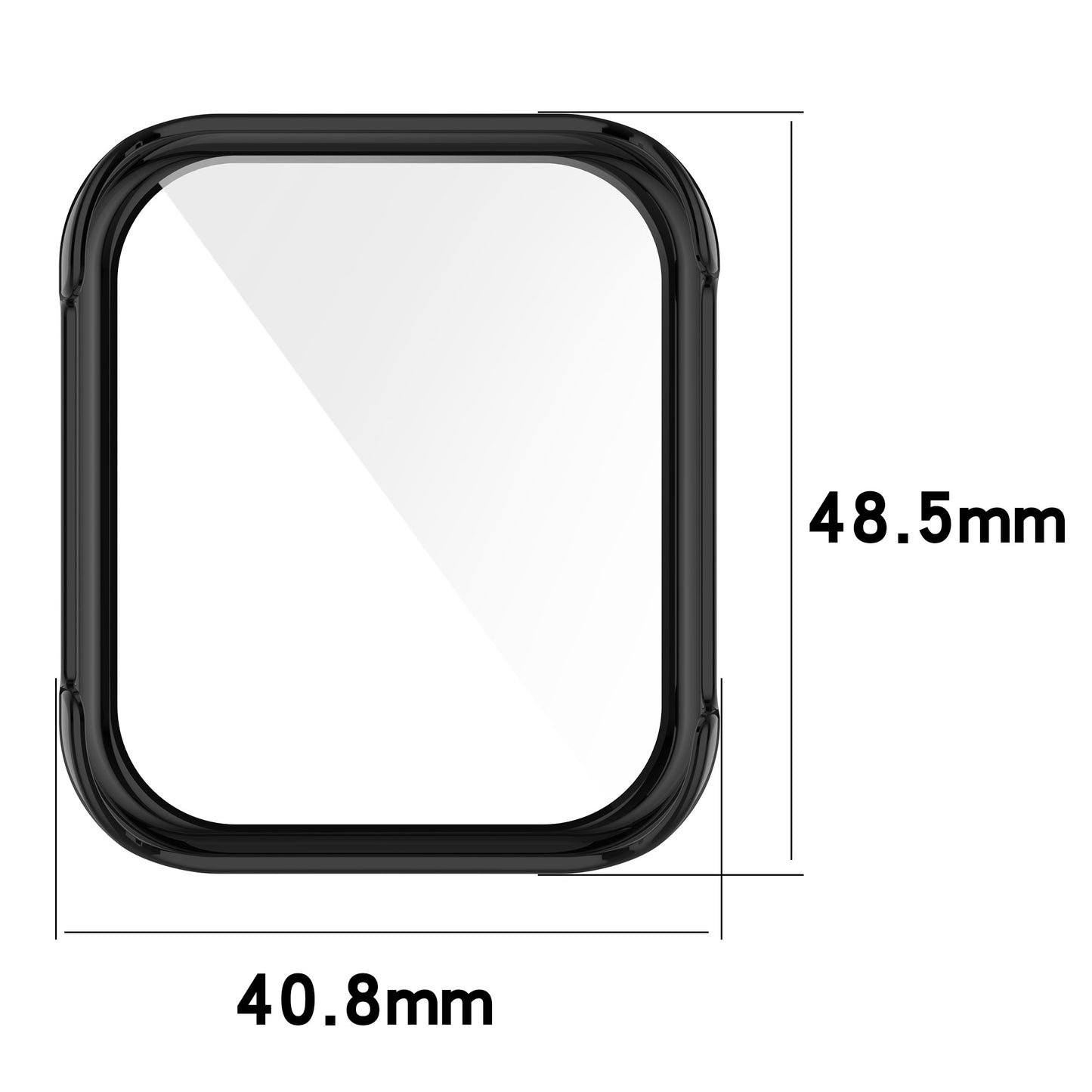 For Oppo Watch 2 46mm Anti-scratch PC Watch Case with Tempered Glass Screen Protector Full Protection Cover