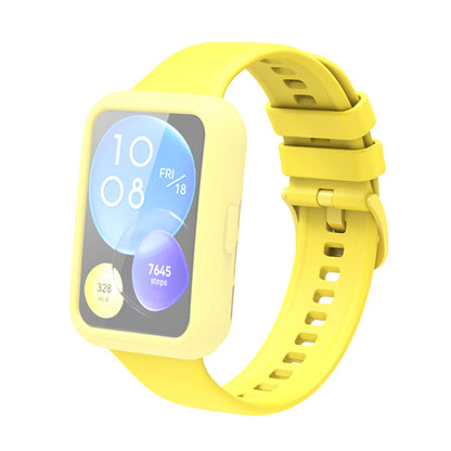 For Huawei Watch Fit 2 Smart Watch Silicone Case Anti-scratch Protective Frame