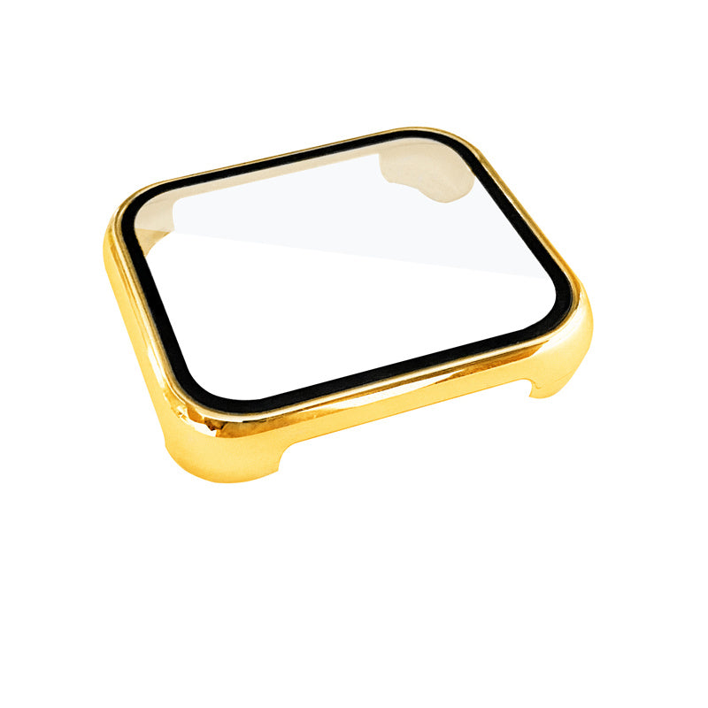 For Oppo Watch 2 46mm Electroplating Case Hard PC Protective Cover with Anti-wear Tempered Glass Film