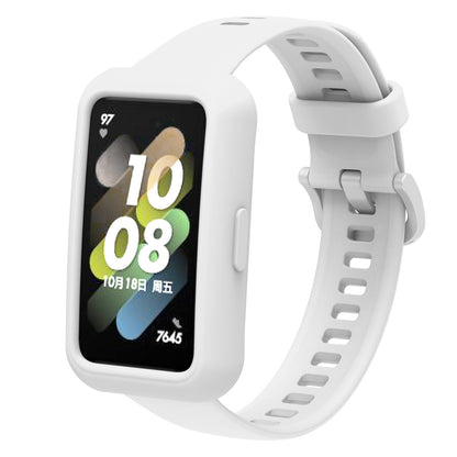 For Huawei Band 7 Silicone Watch Case Anti-scratch Watch Frame Protective Cover