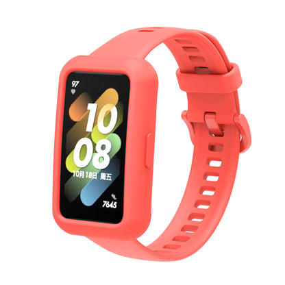 For Huawei Band 7 Silicone Watch Case Anti-scratch Watch Frame Protective Cover