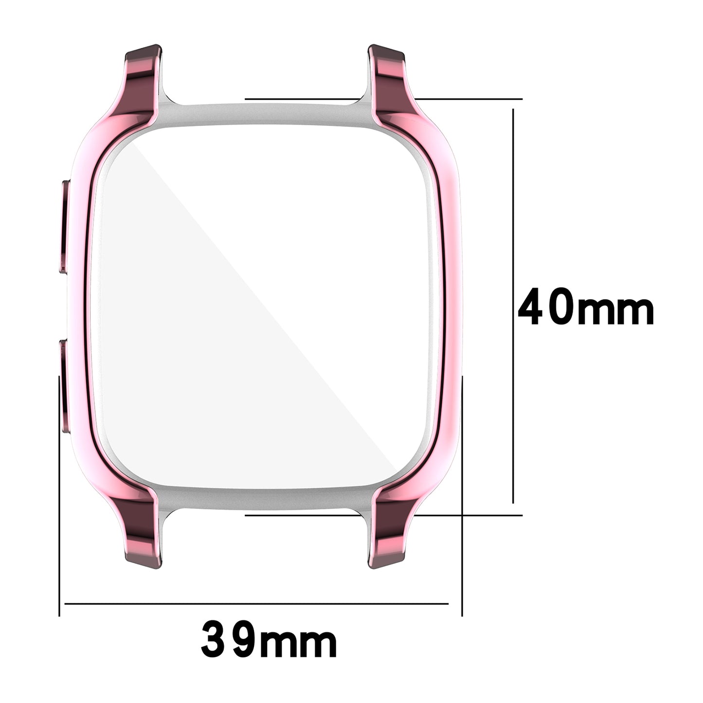 For Garmin Venu Sq / Venu Sq Music / Venu Sq 2 / Venu Sq 2 Music Soft TPU Watch Case Electroplate Edges Full Coverage Shockproof Bumper Protective Cover