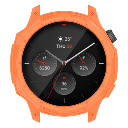 For Huami Amazfit GTR 4 46mm Rugged Protective Case Soft TPU Half Protective Bumper Frame Cover with Dial Plate