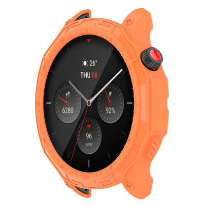 For Huami Amazfit GTR 4 46mm Rugged Protective Case Soft TPU Half Protective Bumper Frame Cover with Dial Plate