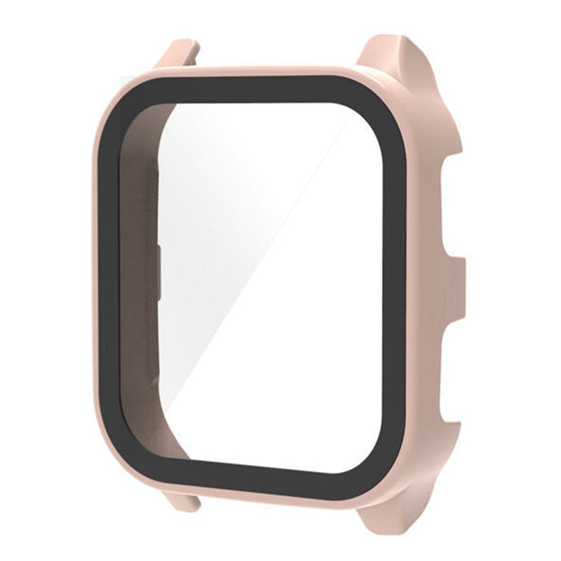 For Garmin Venu Sq 2 Hard PC Cover Full Coverage Shockproof Watch Cover with Tempered Glass Screen Protector