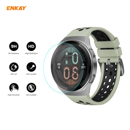 HAT PRINCE 0.2mm 9H 2.15D Tempered Glass Screen Film for Huawei Watch GT 2e 46mm Vitality Edition