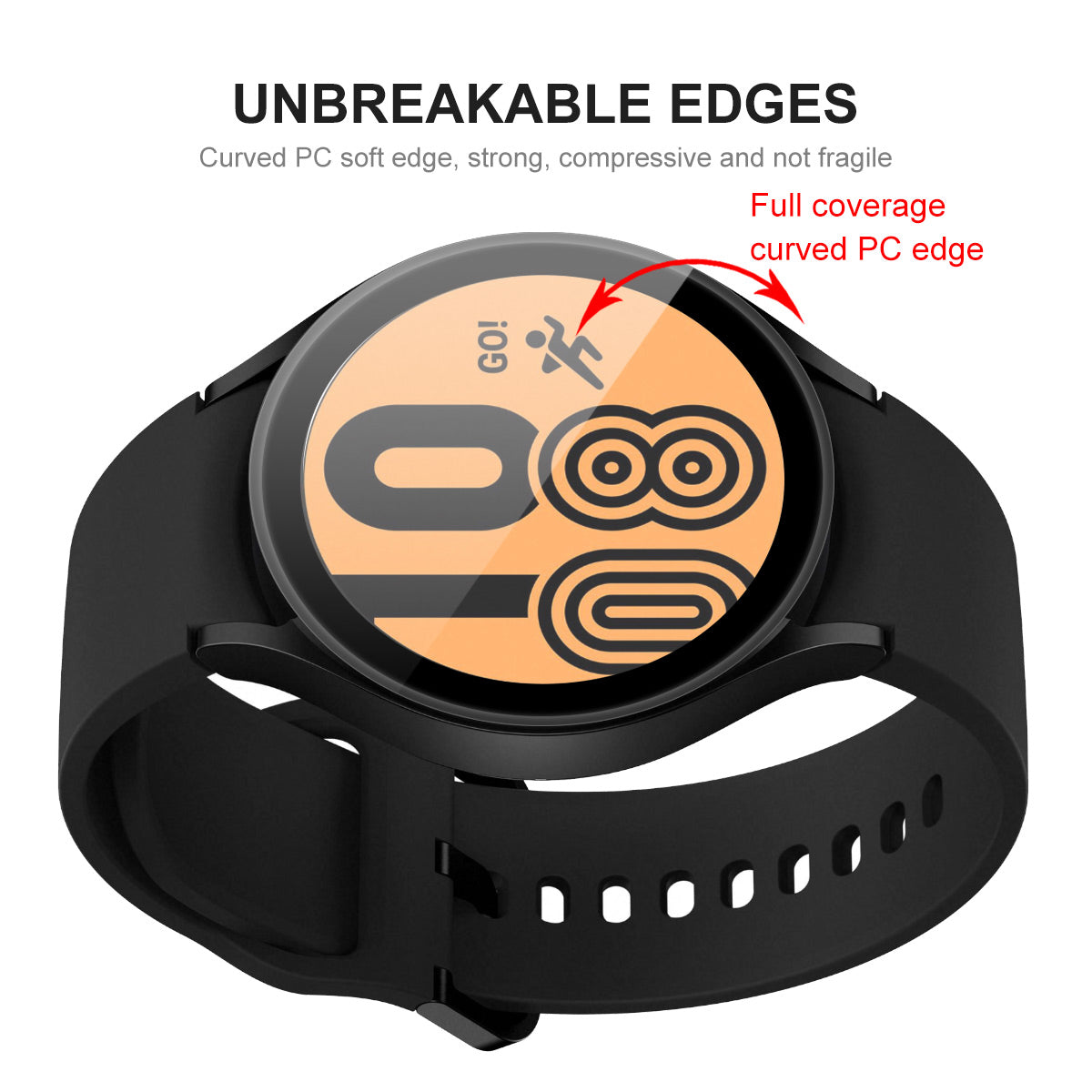 ENKAY HAT PRINCE Full Coverage 3D Curved Soft PC Edge + HD Clear PMMA Tempered Glass Film for Samsung Galaxy Watch4 44mm