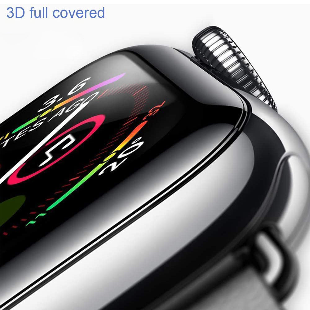 Waterproof HD Clear Full Glue 3D Curved Full Coverage Tempered Glass Screen Protector for Apple Watch Series 7 45mm