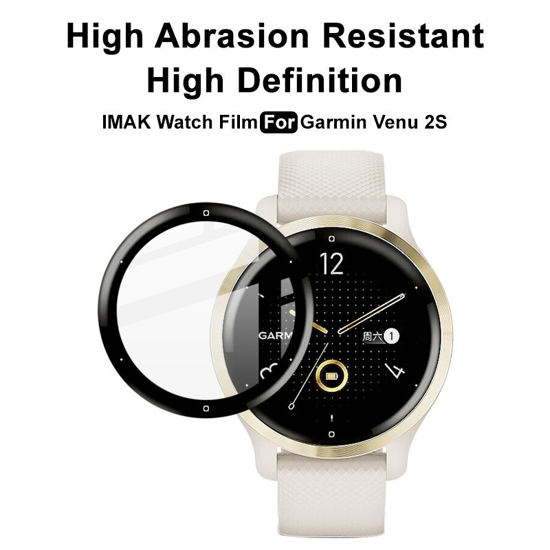 IMAK High Definition Soft PMMA Film for Garmin Venu 2S, HD Clear Anti-scratch Bubble-free Screen Protector