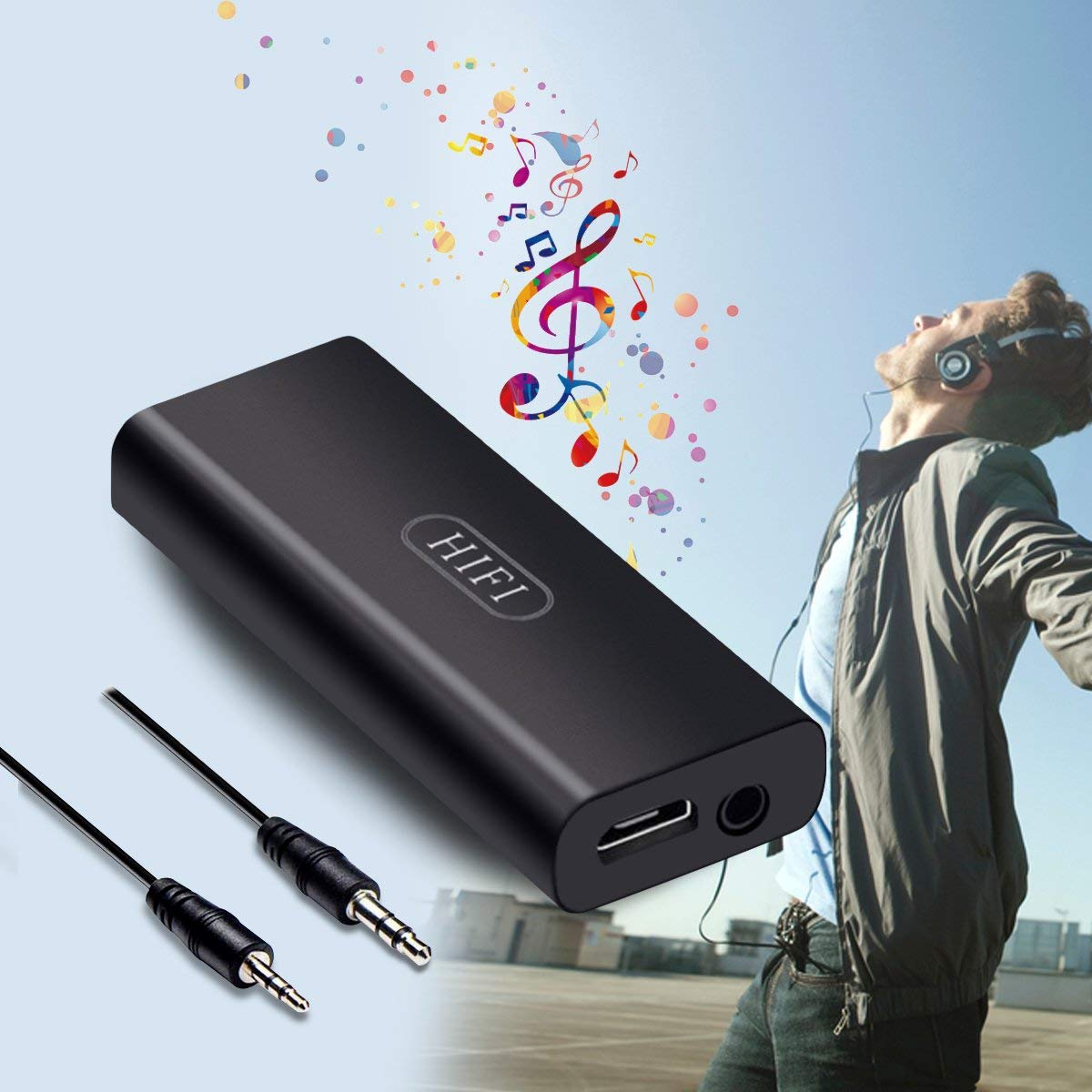 120mAh Battery Portable HiFi 3.5mm Stereo Audio Headphone Amplifier for Apple and Android