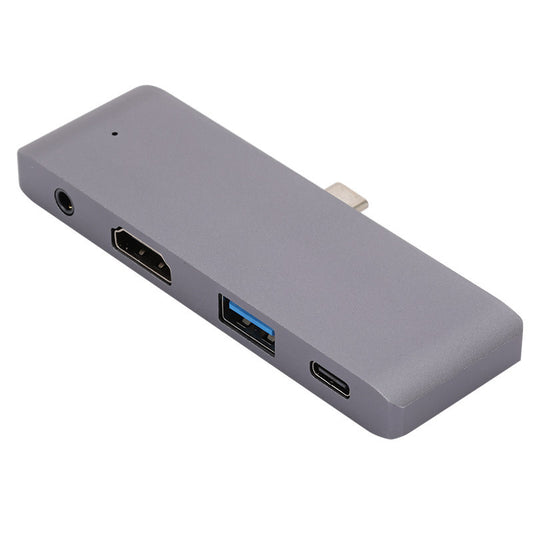 4 in 1 USB C Hub Aluminum Alloy USB C Docking Station Multiport Adapter for iPad Pro