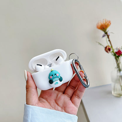 Soft TPU Bluetooth Earphone Protective Case with 3D Doll Decor for Apple AirPods Pro