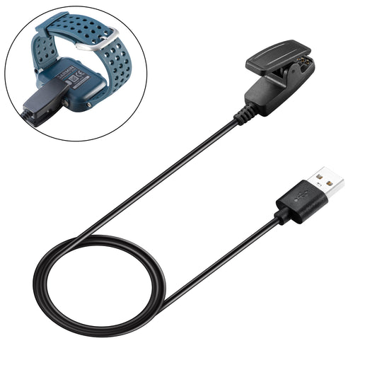 1 Meter USB Charging Cable Smart Watch Charger Clip with Data Transfer for Garmin Lily/Vivomove HR