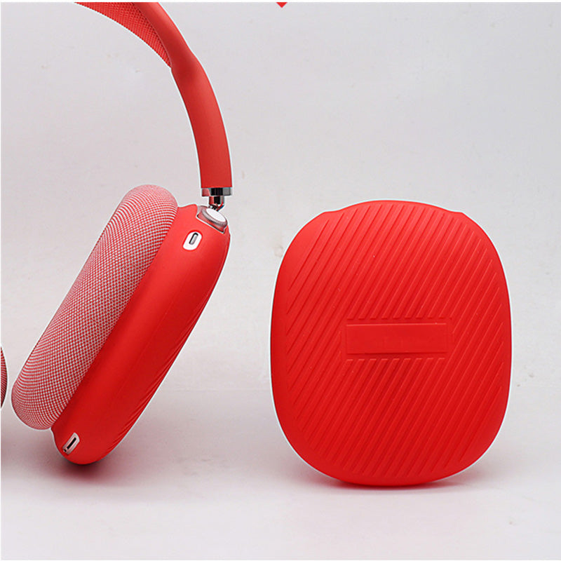 1 Pair Stripe Design Silicone Headphone Protective Case Cover for Airpods Max