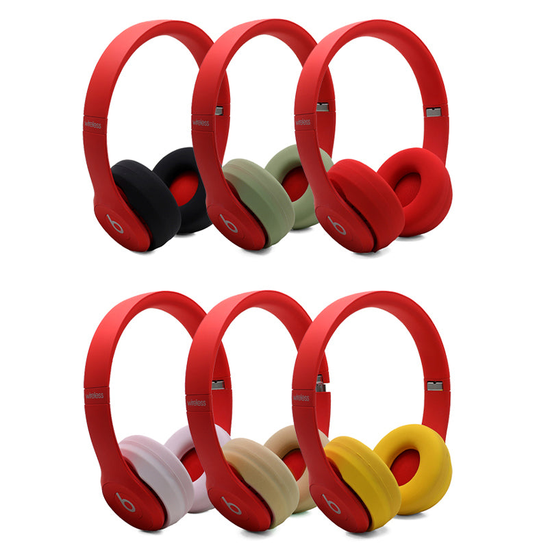 1 Pair Silicone Cushion Protective Cover Ear Pads for Beats Solo3 Wireless Bluetooth Headphone