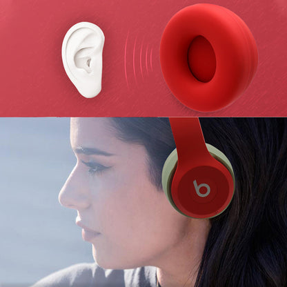 1 Pair Silicone Cushion Protective Cover Ear Pads for Beats Solo3 Wireless Bluetooth Headphone