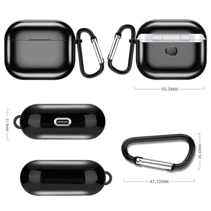 Plating TPU Soft Cover Shockproof Full Protective Case with Keychain for AirPods 3