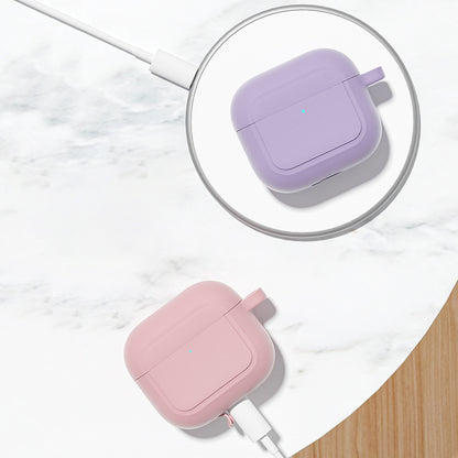 Wireless Earphone Charging Case Protective Cover Silicone Sleeve with Hanging Buckle for AirPods 3