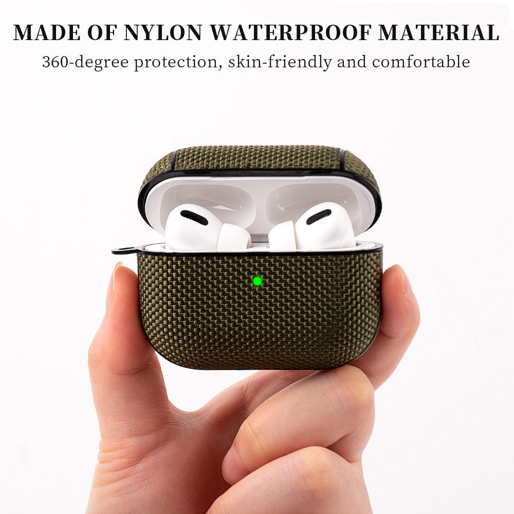 Solid Color Nylon Waterproof Bluetooth Earphone Protective Case Cover for AirPods Pro