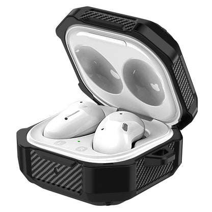 Suitcase Design Stripe TPU Case Bluetooth Earphone Anti-drop Protective Cover for Samsung Galaxy Buds2/Live/Pro