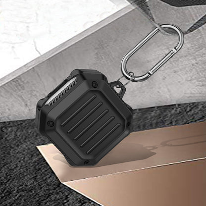 Suitcase Design Stripe TPU Case Bluetooth Earphone Anti-drop Protective Cover for Samsung Galaxy Buds2/Live/Pro