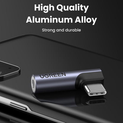 UGREEN For Xiaomi Mi 11 Oneplus 8 Pro Huawei P30 Type C to 3.5mm Jack USB C Elbow Male to Female Audio Headphone Adapter