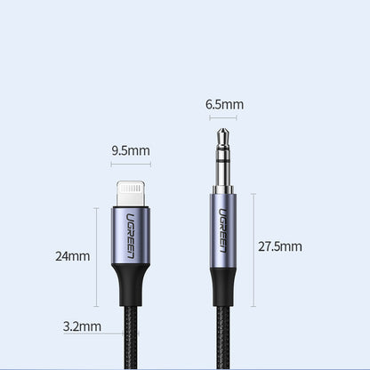 UGREEN 1m MFI Lightning to 3.5mm Cable Male to Male Headphone Jack Adapter for iPhone